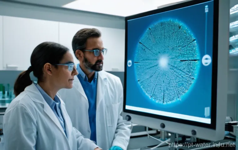 수질환경 전문가들의 인터뷰 - **Prompt:** "A panoramic view of a parched riverbed in Southern Portugal under a harsh, clear blue s...