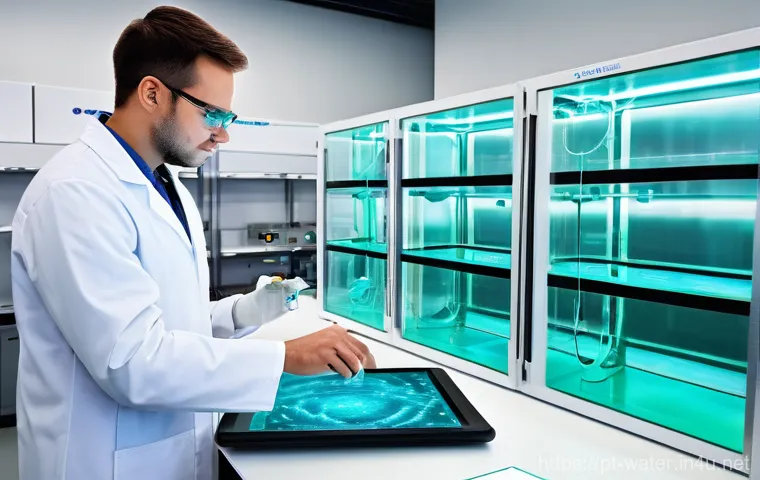 수질환경산업기사 자격증의 활용 사례 - A diverse group of young professionals, representing various ethnicities and genders, are actively c...