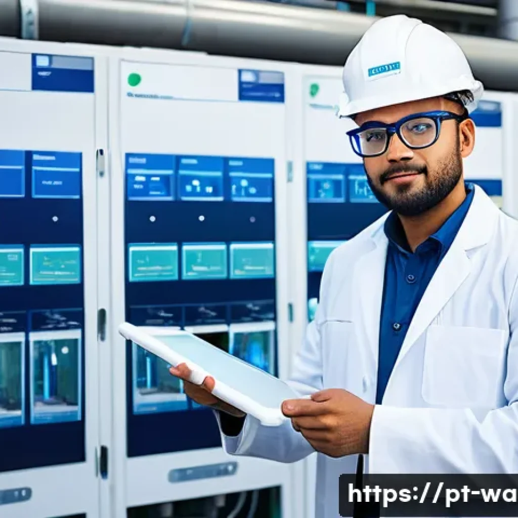 수질환경 전문직 경력개발 팁 - **Prompt:** A focused, professional environmental engineer, in their late 30s, of diverse ethnicity,...