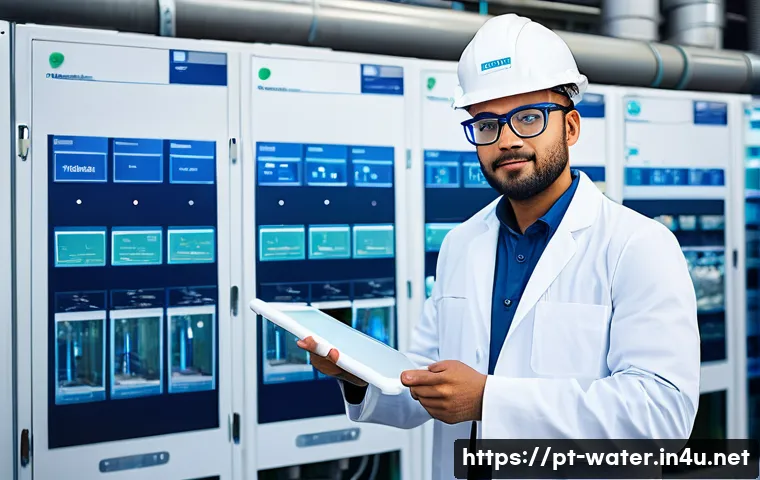 수질환경 전문직 경력개발 팁 - **Prompt:** A focused, professional environmental engineer, in their late 30s, of diverse ethnicity,...